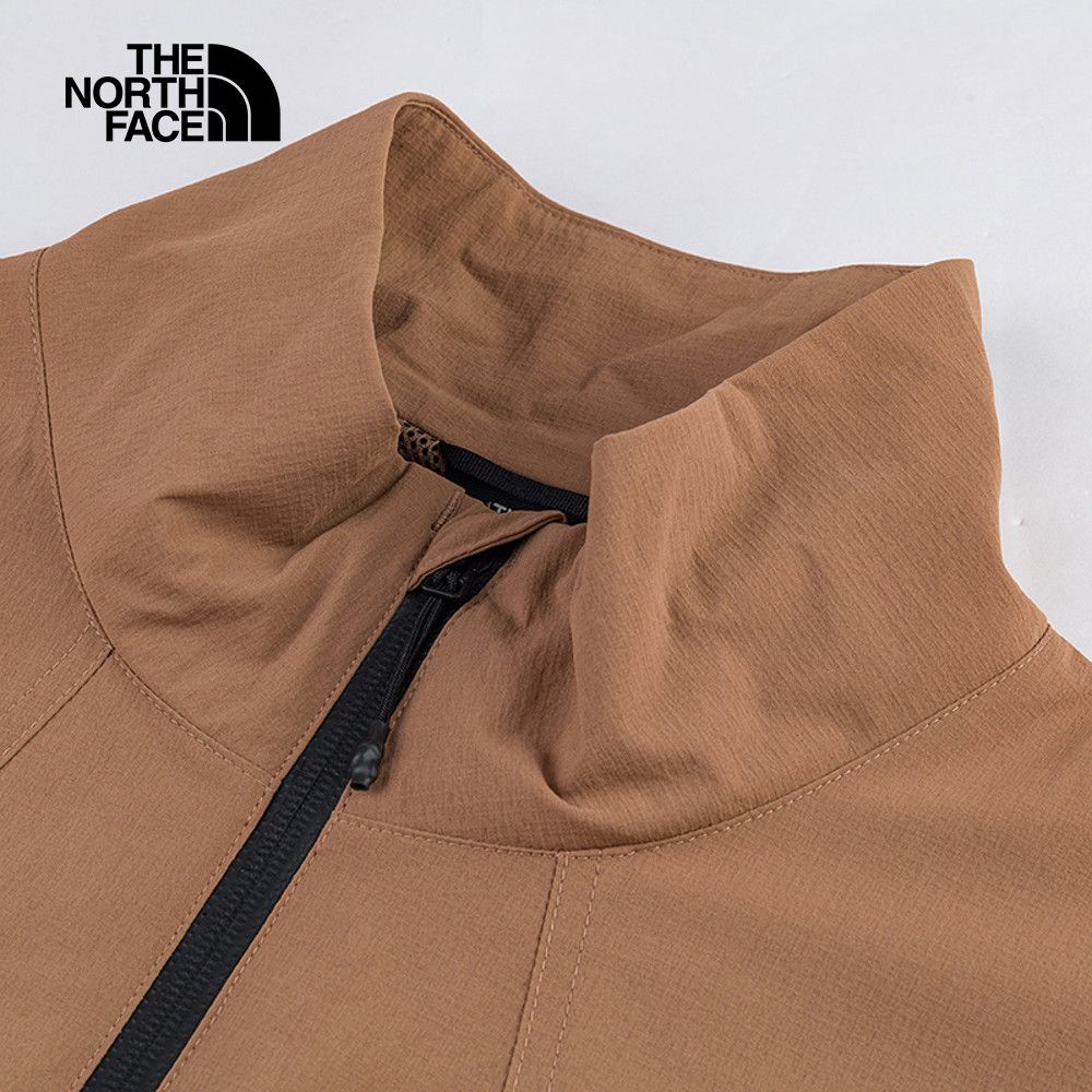 The North Face 北面 男款棕色DWR防潑水可打包防風外套｜8DGE6IH