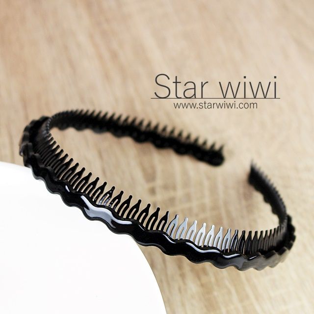 Star wiwi 時尚波浪齒梳髮箍《髮飾  髮箍》《2入組》《黑色》